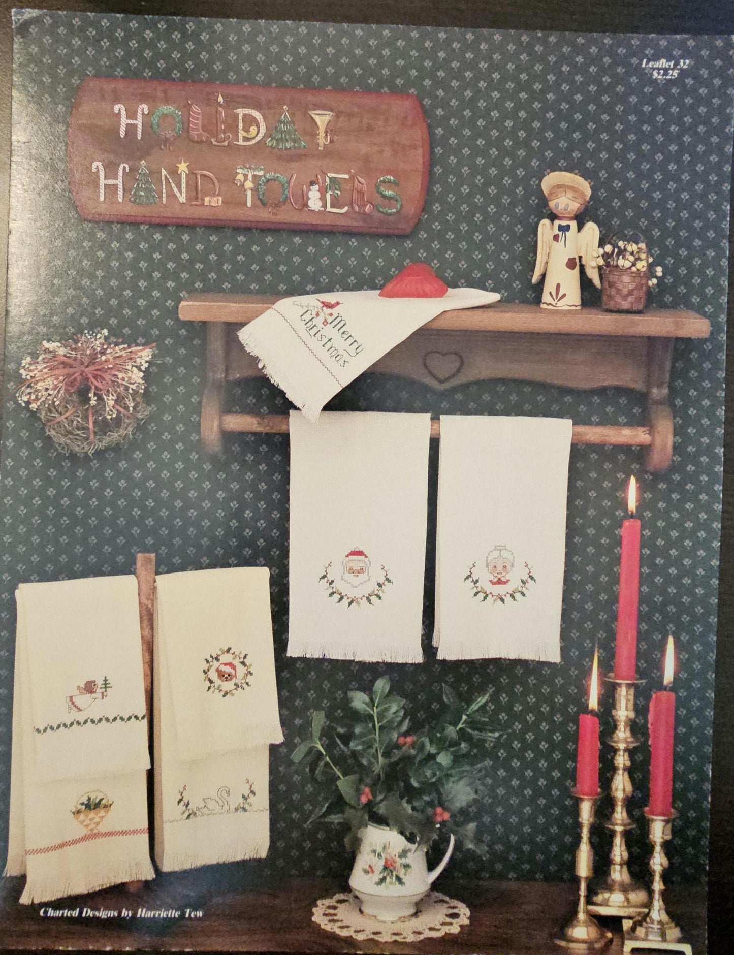 Holiday Hand Towels Vintage Cross Stitch Pattern