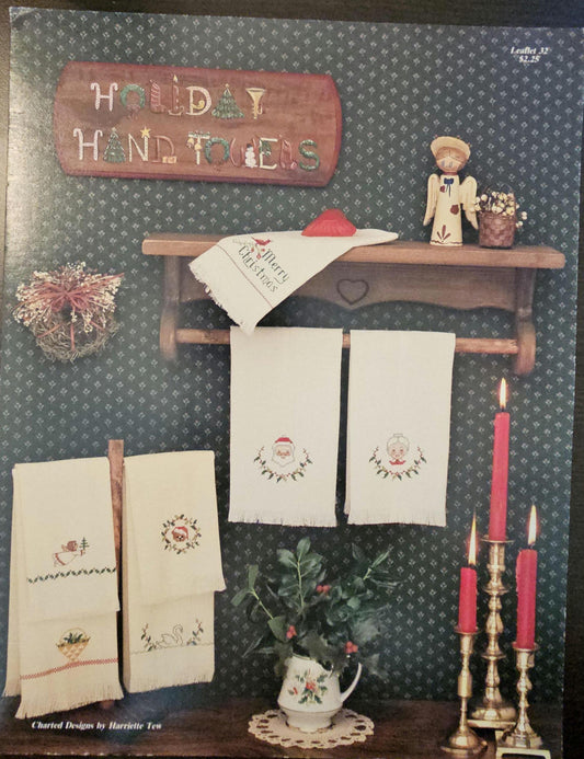 Holiday Hand Towels Vintage Cross Stitch Pattern
