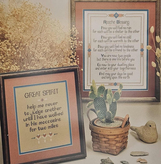 Indian Prayers Vintage Cross Stitch Pattern