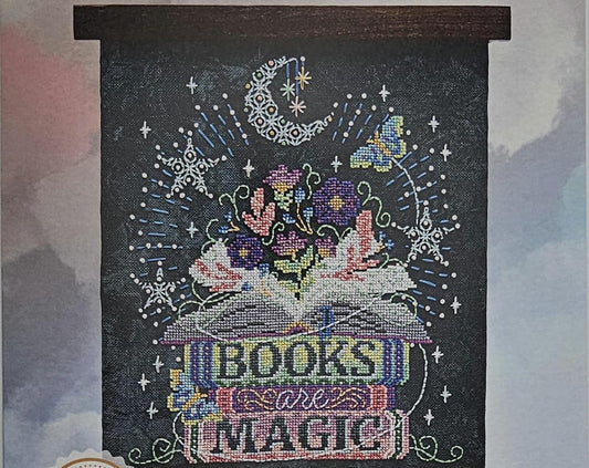 Books Are Magic Cross Stitch Pattern - Counting Puddles Design