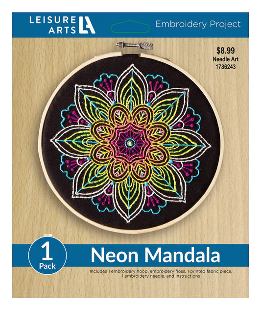 Neon Mandala Kit by Leisure Arts
