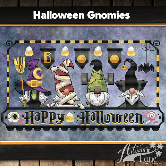 Halloween Gnomies by Autumn Lane Stitchery