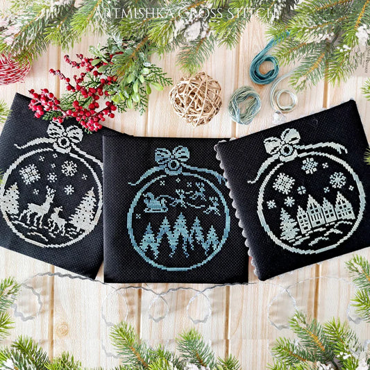 Christmas Baubles by Artmishka Cross Stitch