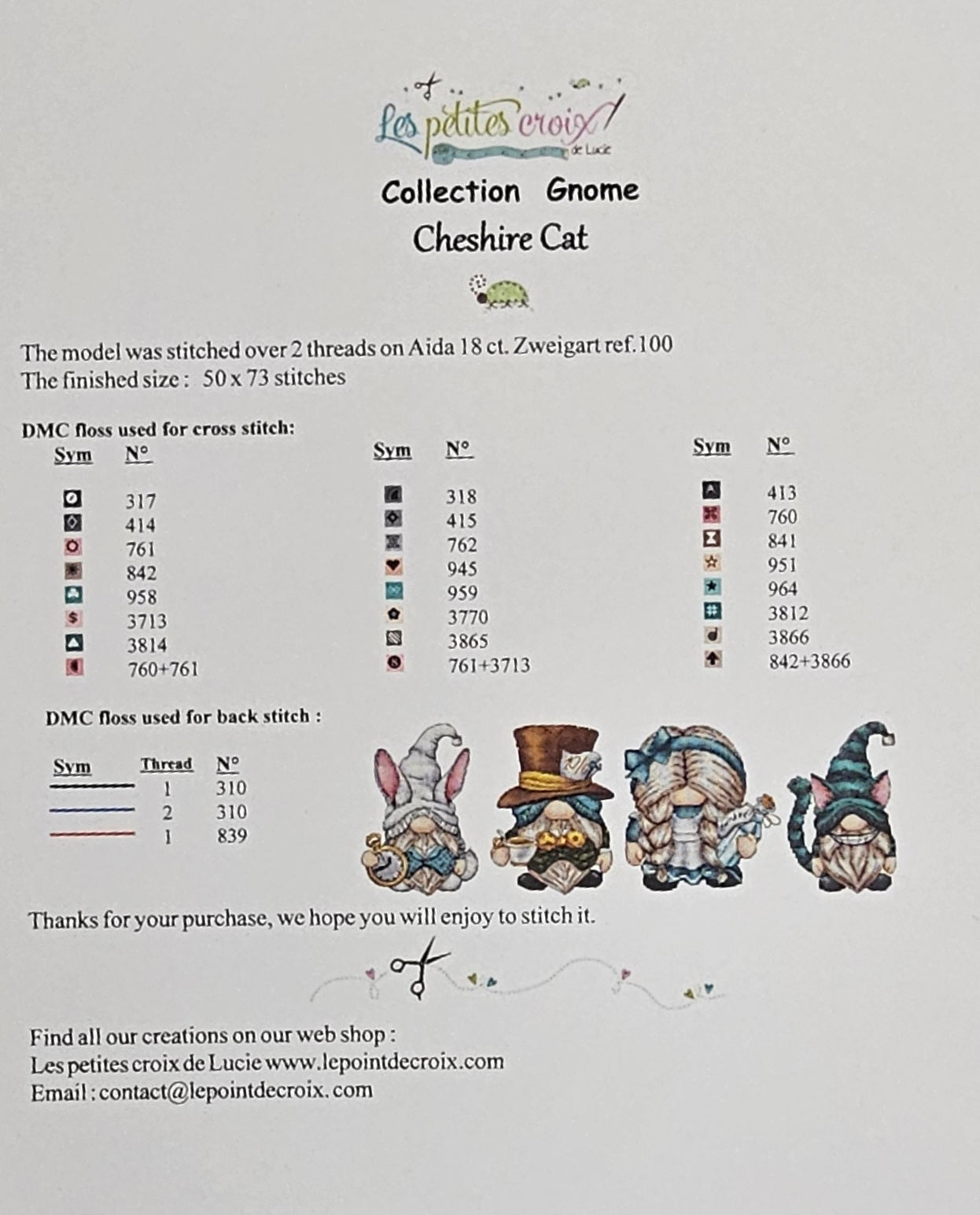 Cheshire Cat Gnome: Les Petites Croix