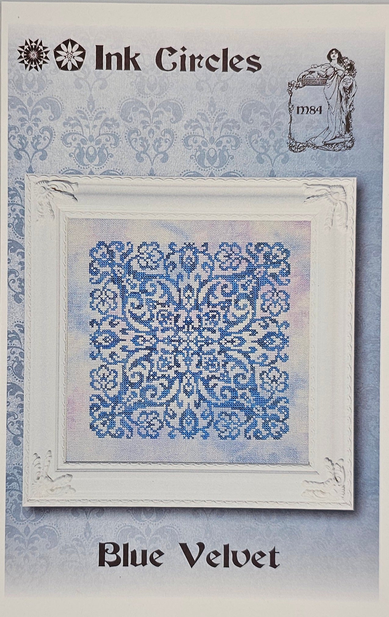 Blue Velvet Cross Stitch Pattern: Ink Circles