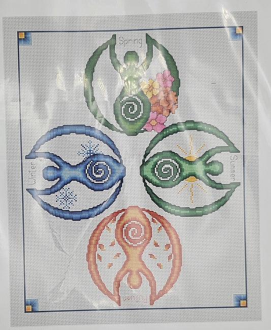 4 Seasons Goddess Cross Stitch Pattern: Artists Aley