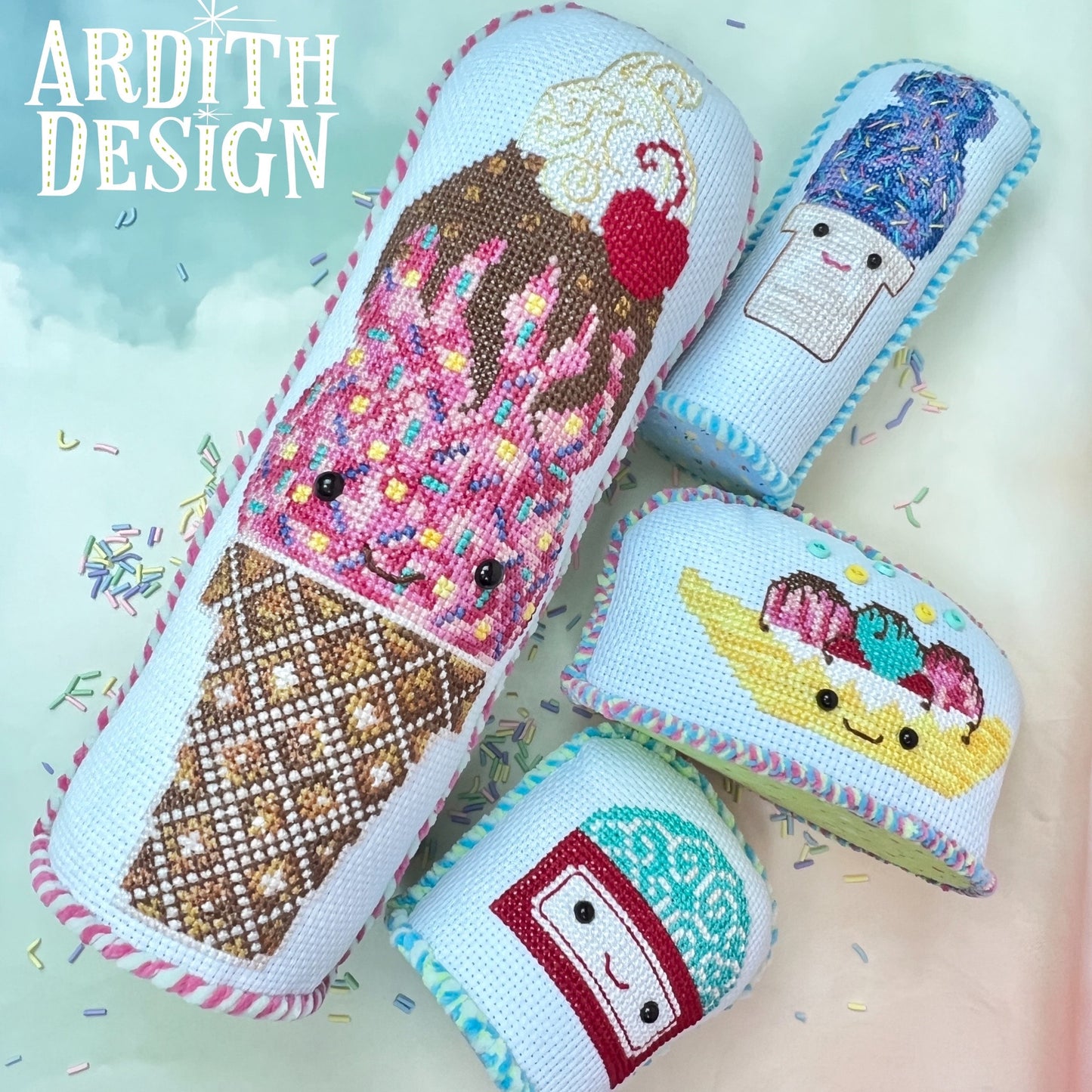 Sweet Sprinkles Ice Cream Stand Ups by Ardith Design