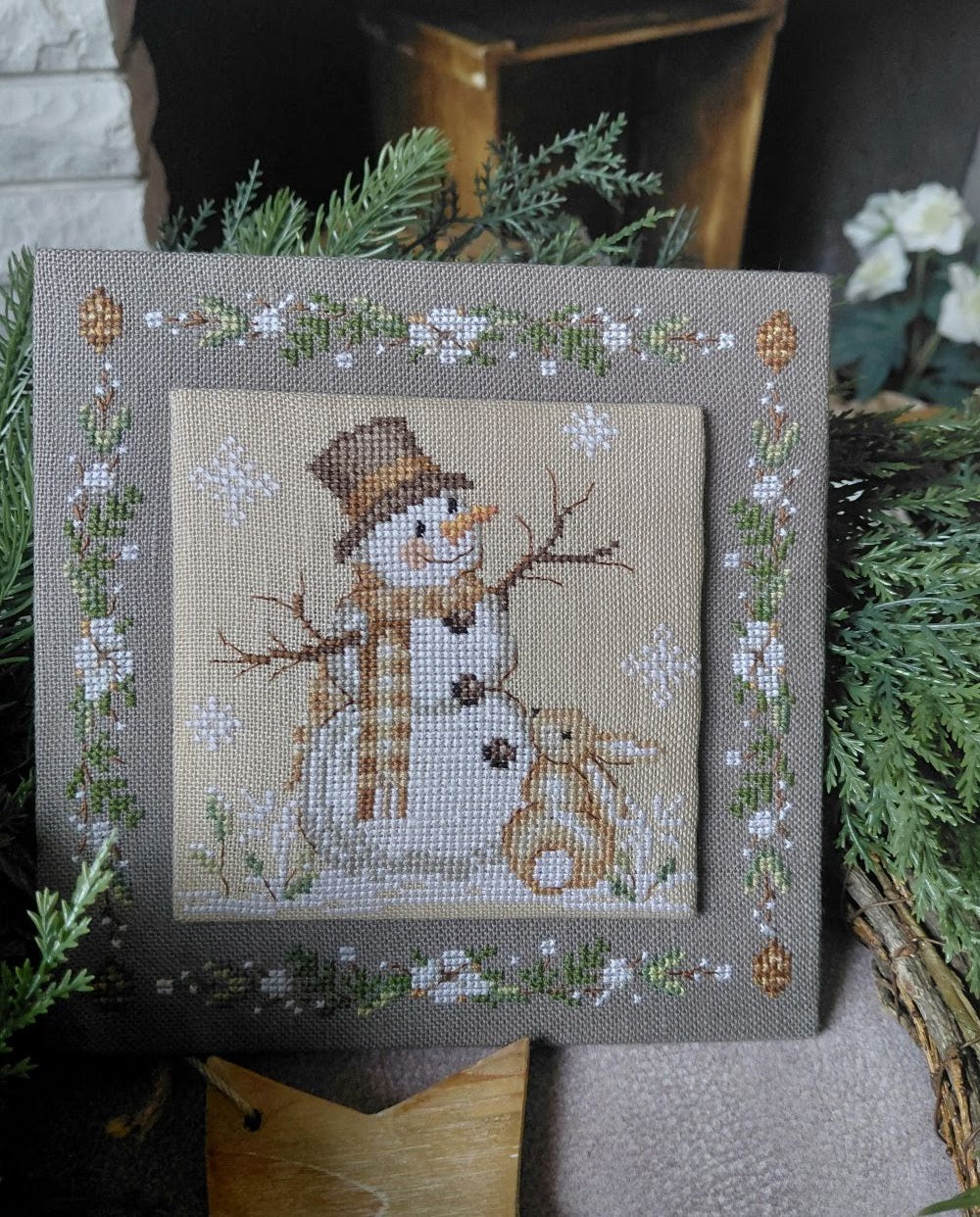 Il Bosco D'Inverno - Snowman Cross Stitch Pattern by Serenita di Campagna