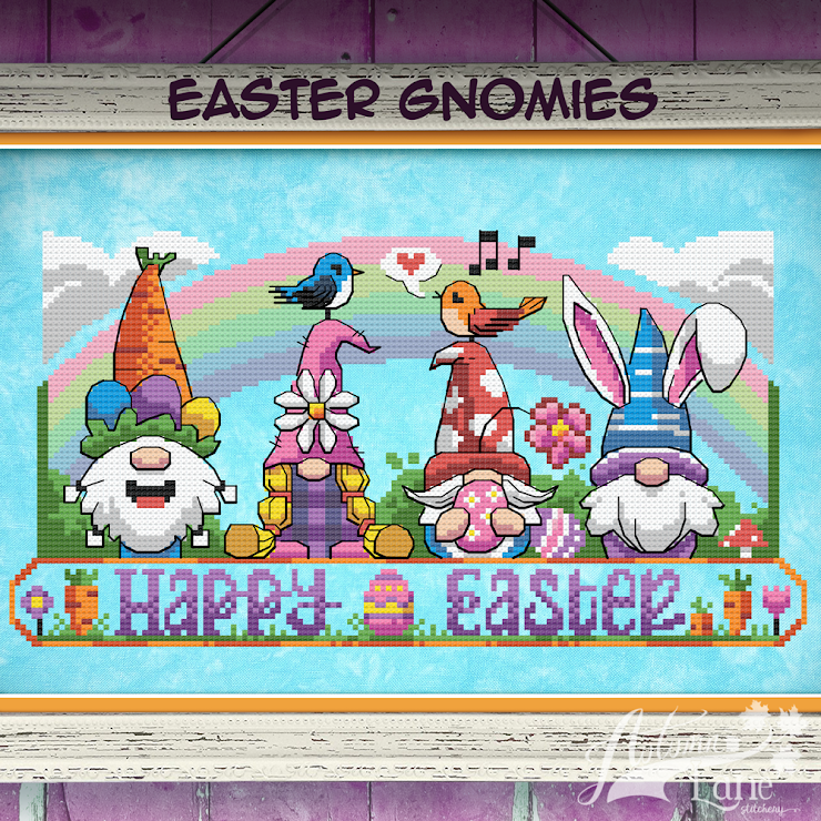 Easter Gnomies by Autumn Lane Stitchery